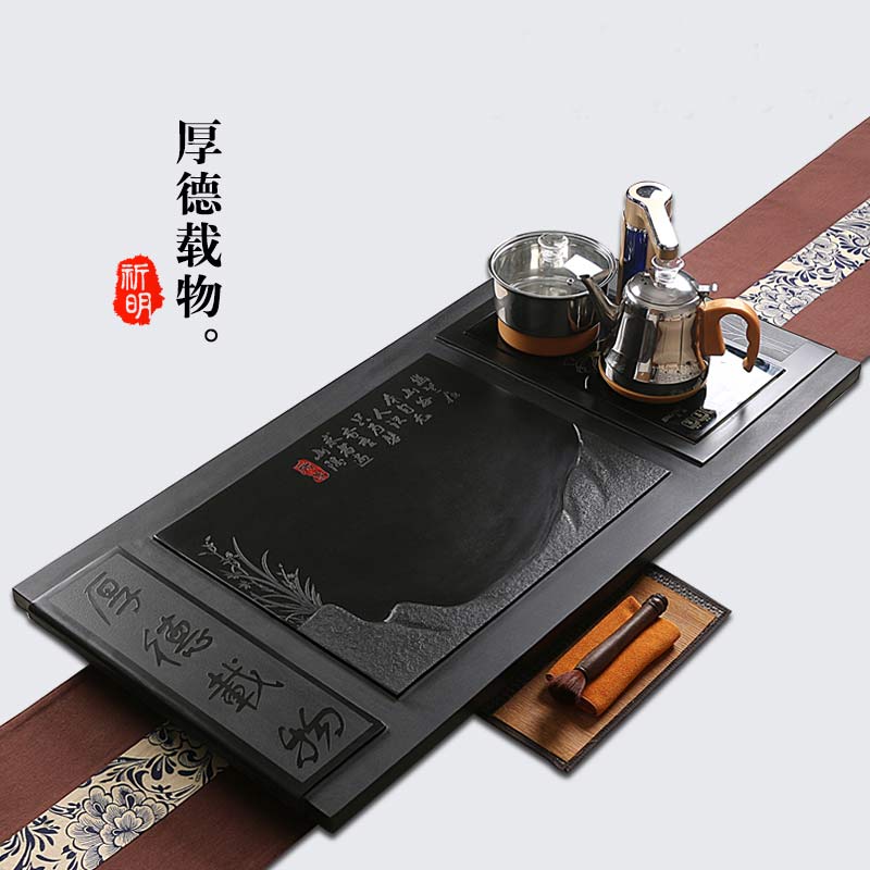 Uginshi Tea Tray Fully Automatic Four Combined Complete Qutia Tea Furniture Set Group Home Big Number Tea Table Tea Sea Small Sleeve