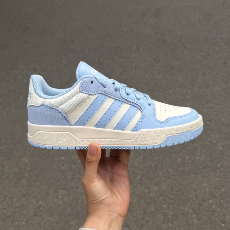 Adidas Entrap Comfortable and Soft, Youthful Retro Basketball Style Adidas White and Blue Sneakers Kj5972 Adidas Entrap Comfortable and Soft, Youthful Retro Basketball Style Adidas White and Blue Sneakers Kj5972