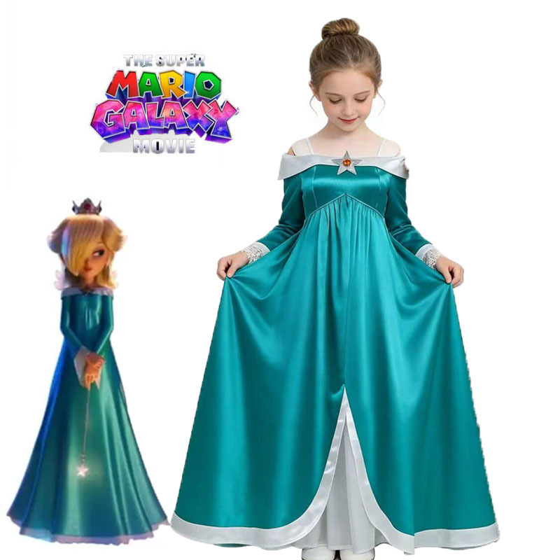 New Foreign Trade Children's Super Mario Rosalina Costume Halloween Girls' Rosalina Performance Costume