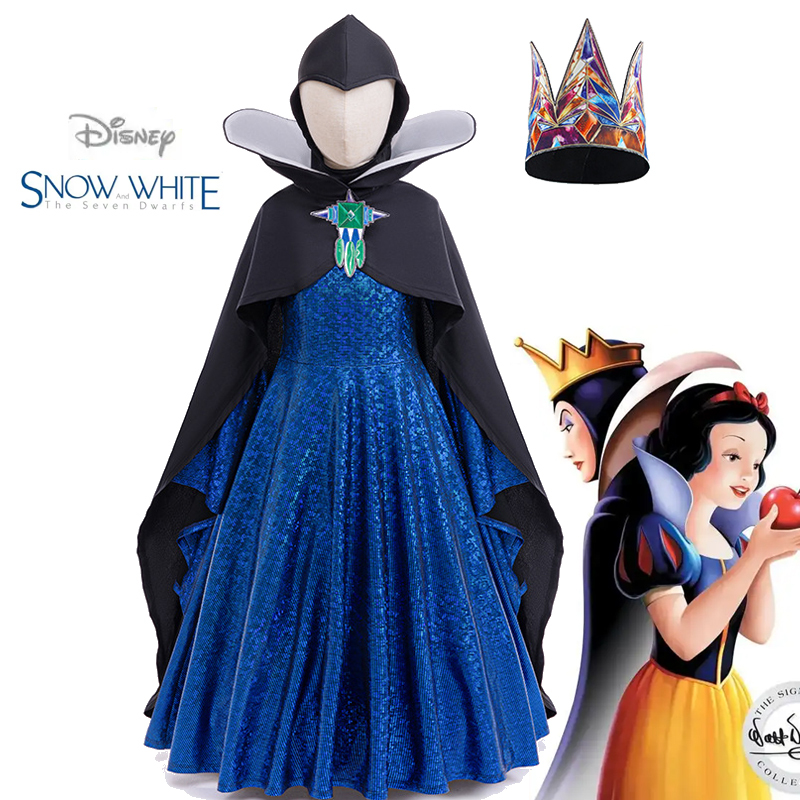 New Adult and Children's Snow White and Evil Queen Costumes for Halloween Disney Evil Queen Parent-Child Outfits