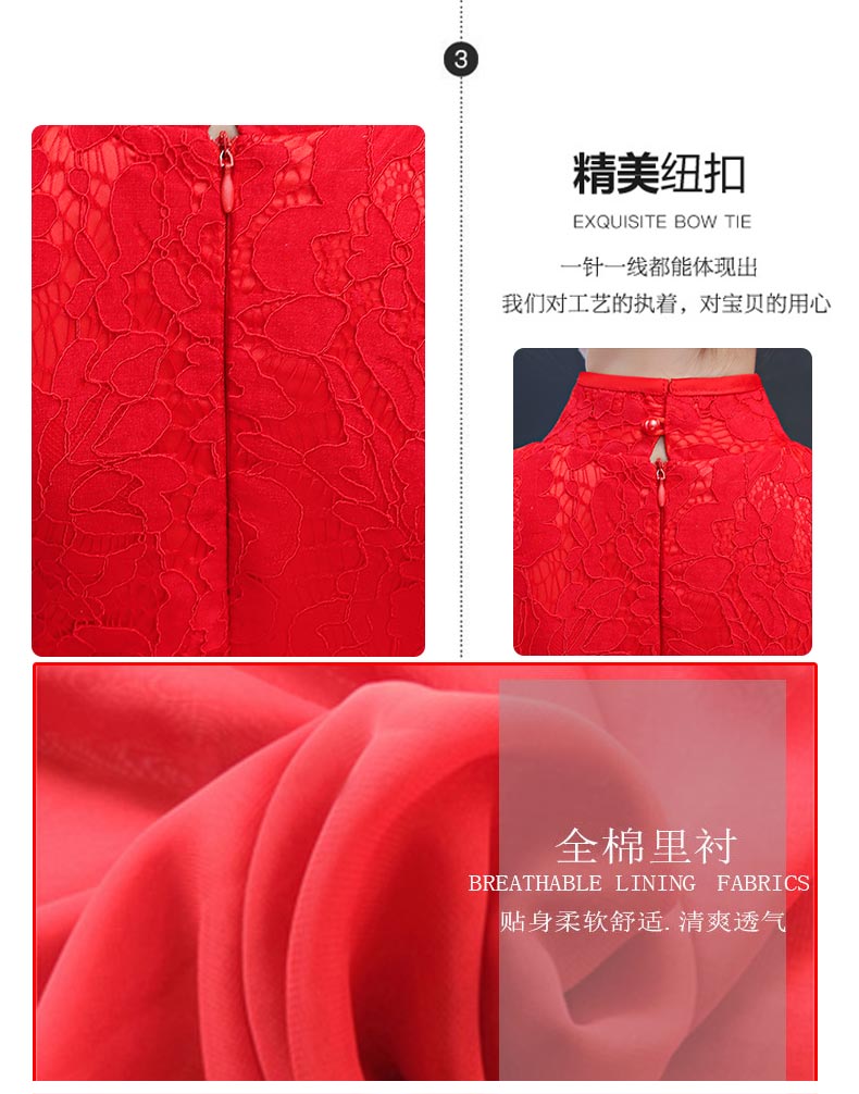 思卡贝嘉 女童加绒旗袍礼服裙 拜年服 图3