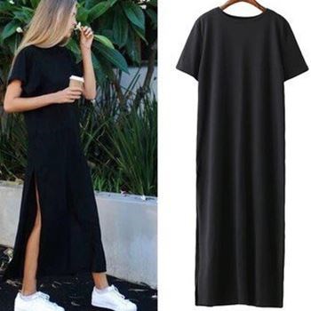 2017 2017 Women Maxi Long Dresses Casual Summer Shirt Dress woman