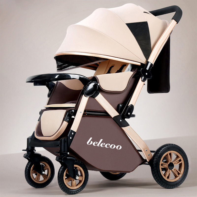 Benangの高視野ベビーカーは座ったり横になったりできます、軽量折りたたみベビー傘ベビーカー子供用双方向手押しベビーカー