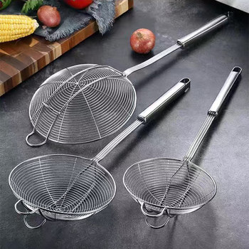 Stainless Steel Strainer for Beef Hot Pot, Special Tool for Picking Out Meat from the Hot Pot, Hanging Edge Filter