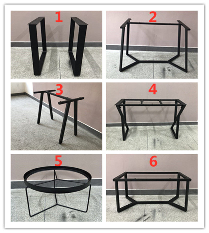 Metal bracket wrought iron table legs solid wood large board office conference table computer table bar table frame dining table feet coffee table feet