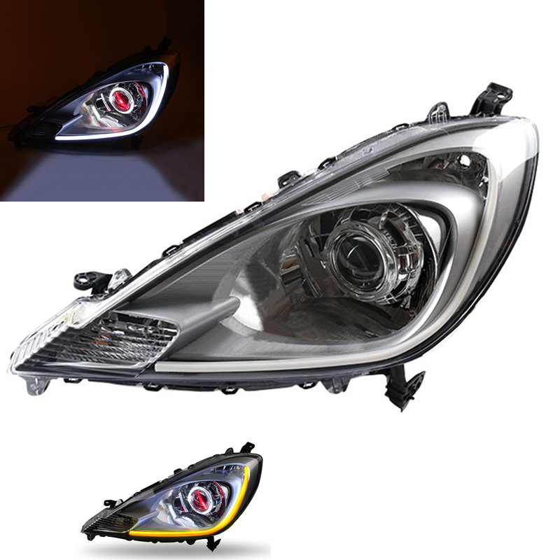 Headlights For Honda Fit Jazz 11 2017 With Angel Eyes Demon Halo Details About Headlights For Honda Fit Jazz 11 2017 With Angel Eyes Demon Halo Light And Xenon