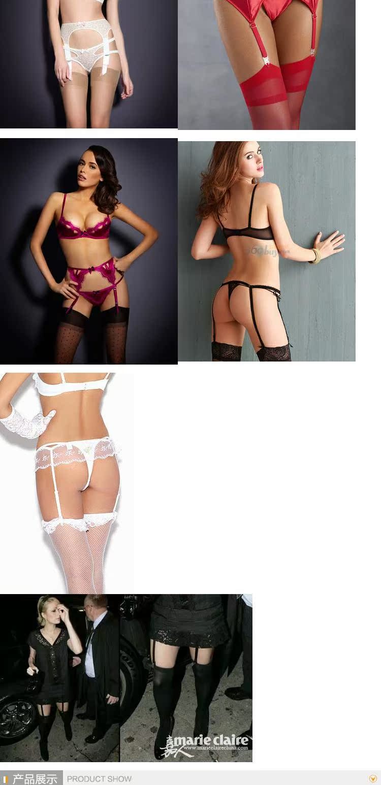 3 mẫu châu Âu và châu Mỹ Vớ đỏ ren cao cấp chống trượt garter Kim loại khóa thông minh Medium M L đai đeo chân