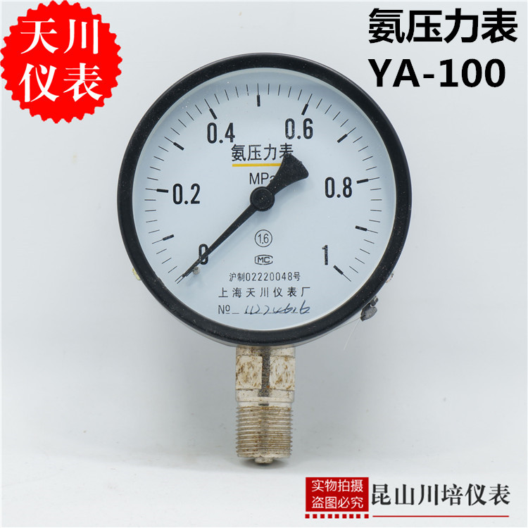 上海天川仪表厂氨气压力表YA-100氨压力表防腐氨用压力表全规格