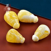 Zhengya amber pure natural mineral beeswax three-way Buddha head body Chanterelle yellow Star Moon Bodhi accessories bracelet with beads