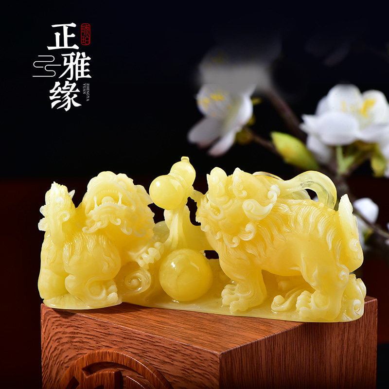Zhengya amber Russian single-ring chicken oil yellow beeswax bracelet men's Russian pure natural play hand