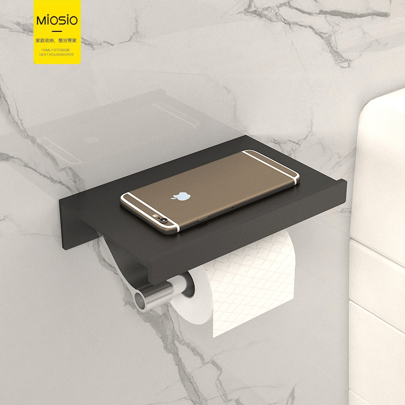 MIOSIO Space Aluminum Makeup Room Paper Towel Rack Toilet Roll Toilet Paper Rack Toilet Paper Rack Bathroom Toilet Paper Rack Toilet Paper Box