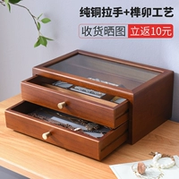 Коробочка для хранения, высококлассная деревянная коробка для хранения, изысканное ювелирное украшение, серьги, аксессуар, коллекция 2022