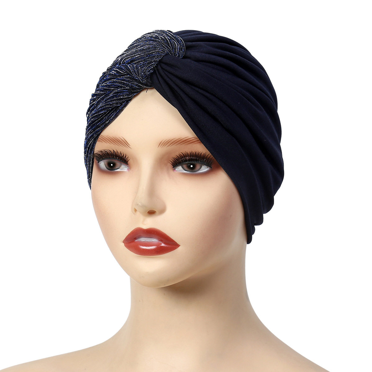 Turban cap hat поддержка шарф кепка многоцветный рукав голову шапку магический свет Шелк shally чалма кепка      