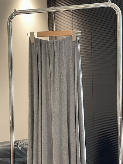 Новая летняя юбка 2025 года для женщин, в стиле «lazy», с высокой талией, для миниатюрных и полных, с широким подолом, драпированная, плиссированная, повседневная юбка А-силуэта