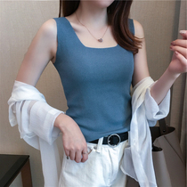 Korean casual sleeveless knitted sling bottomed vest women can wear outside summer slim fashion inner top ins tide