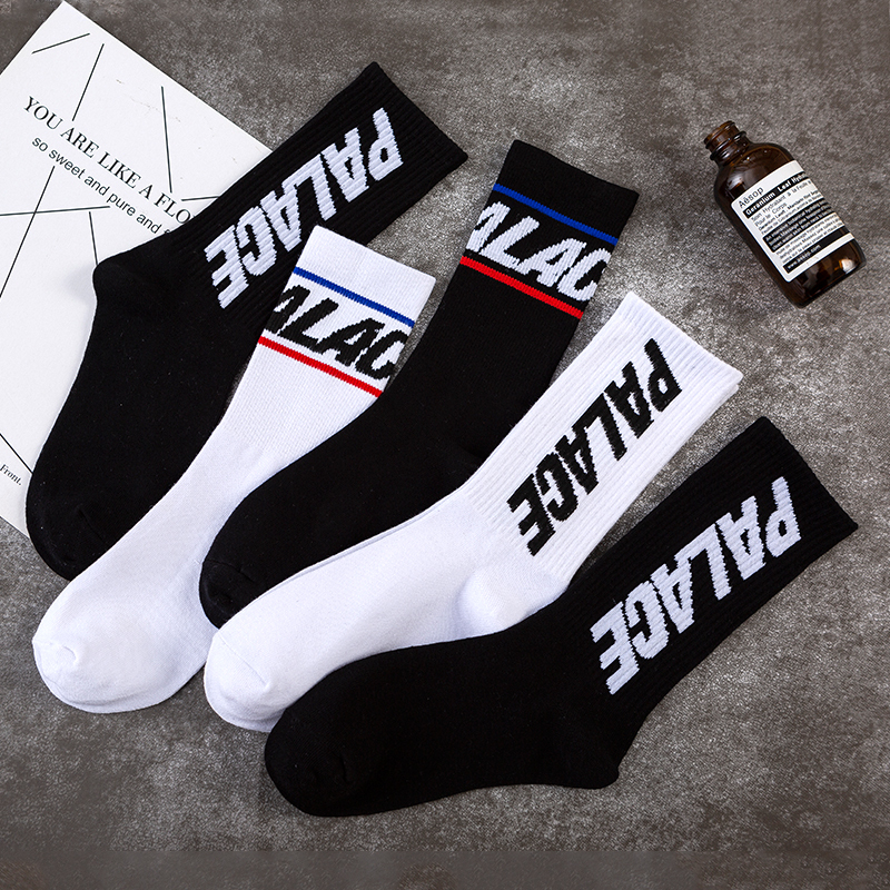 Palac Letter Trendy Brand Skateboard Basketball Cotton Socks Sports Socks ins Trendy Unisex Couple Versatile Mid-Calf Socks Palac Letter Trendy Brand Skateboard Basketball Cotton Socks Sports Socks ins Trendy Unisex Couple Versatile Mid-Calf Socks