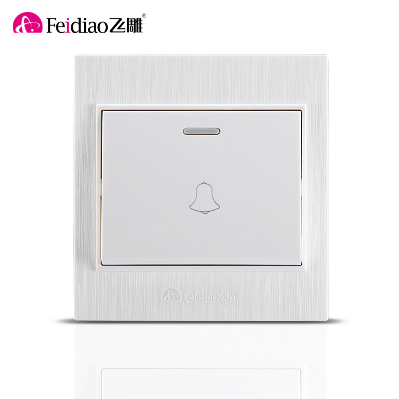 Flying Eagle Switch Brushed Socket Panel K3 Series Doorbell Switch Type 86 Wall