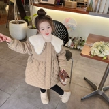 Демисезонное термобелье, детский флисовый пуховик, длинная детская куртка, в западном стиле, увеличенная толщина, средней длины