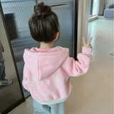 Куртка, демисезонный детский пуховик для девочек, утепленная толстовка, в западном стиле