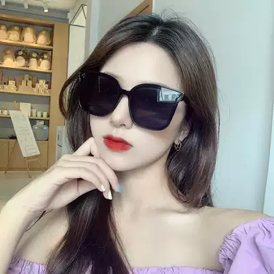 Sunglasses women's 2020 star net celebrity glasses men's Korean version of the tide anti-UV big face makeup thin sunglasses