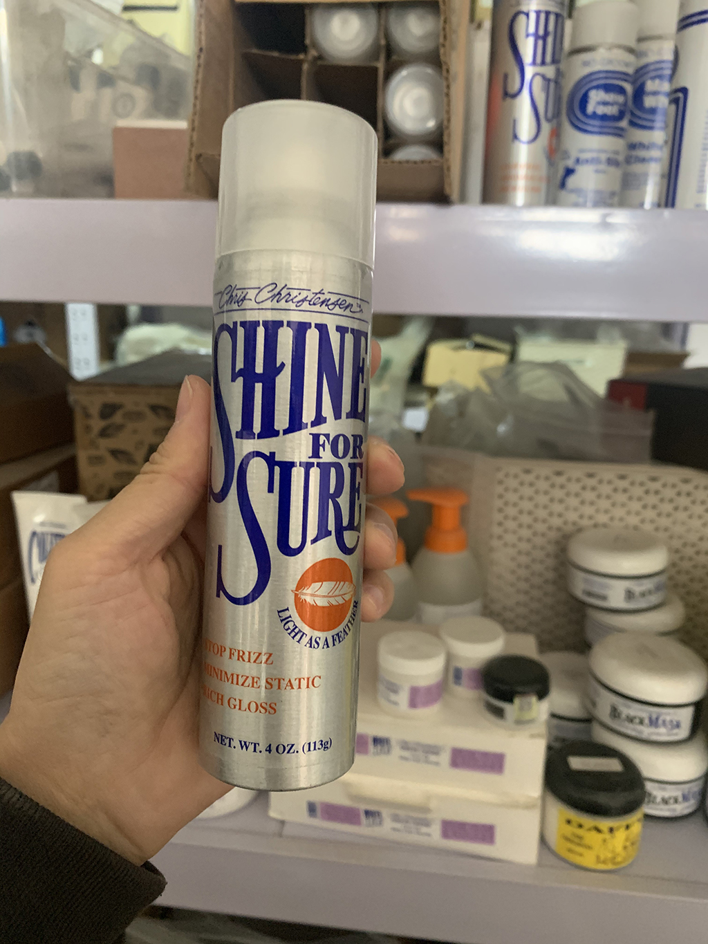 Spot Christina Senson Kristinson Hair Shiny Hair Shiny Spray Farra Brador Back Hair Spray