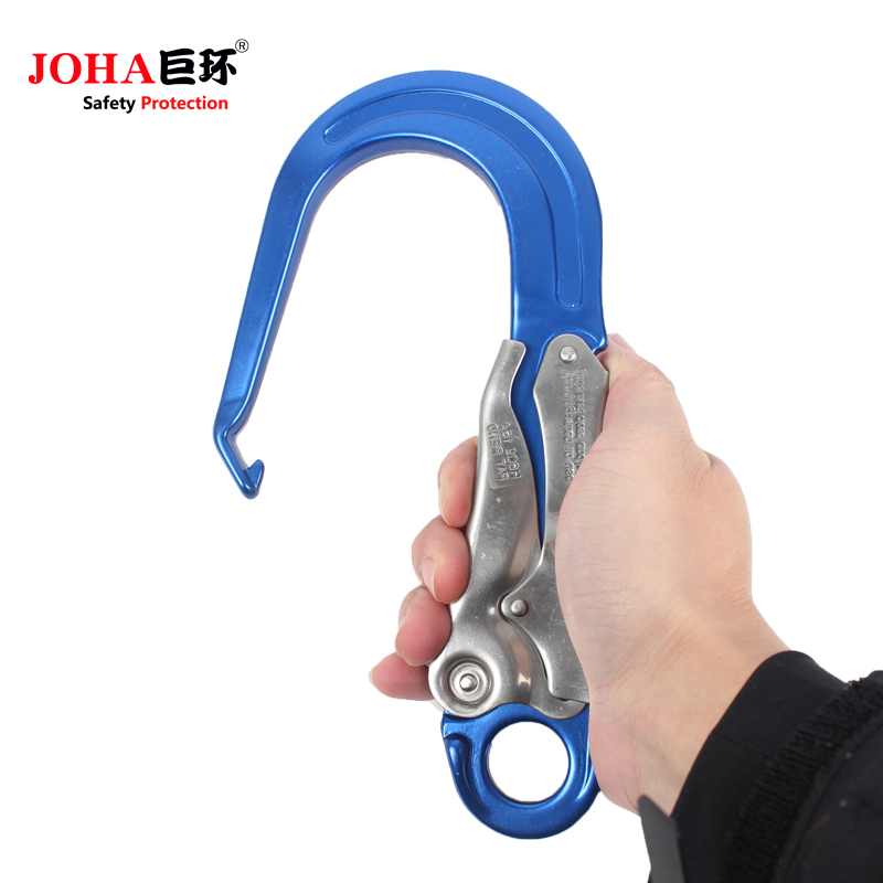 joha seat belt special aluminum alloy large hook Alloy plate hook O ring National standard self-locking device Aerial work steel pipe