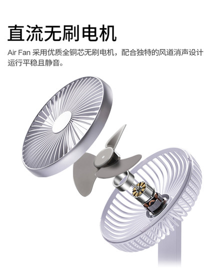 摇头小风扇usb便携式随身静音桌面台式办公室迷你小型手持可充电学生宿舍寝室电池小空调大风力风扇超长续航