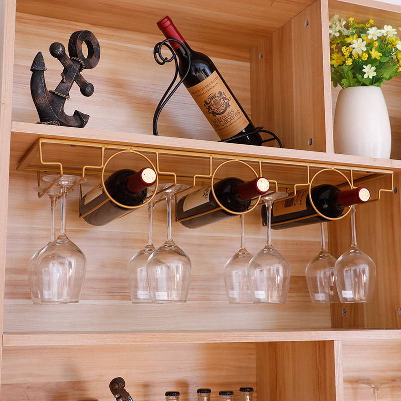 Eurostyle Creativity Hanging High Foot Cup Shelf Upside Down Wine Glass Rack Wine Rack Wine Rack Home Wine Cabinet Hem