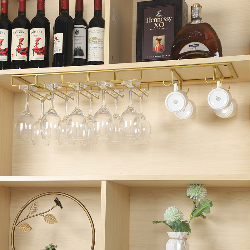 Wine glass rack inverted household hanging wine cabinet high-footed glass rack European style minimalist bar wine bar hanging cups
