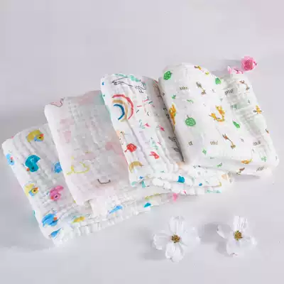 Jincai life baby gauze bath towel soft absorbent newborn baby cotton coated baby towel