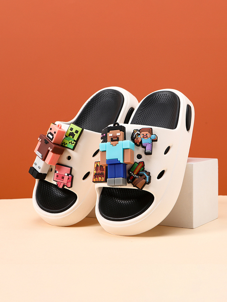 Minecraft Children's Slippers for Boys, Indoor Non-Slip, New Model for Kids, Cartoon Soft Sole, Silent — 3