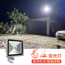 LED body induction spotlight infrared floodlight outdoor home yard lighting corridor radar sensor light