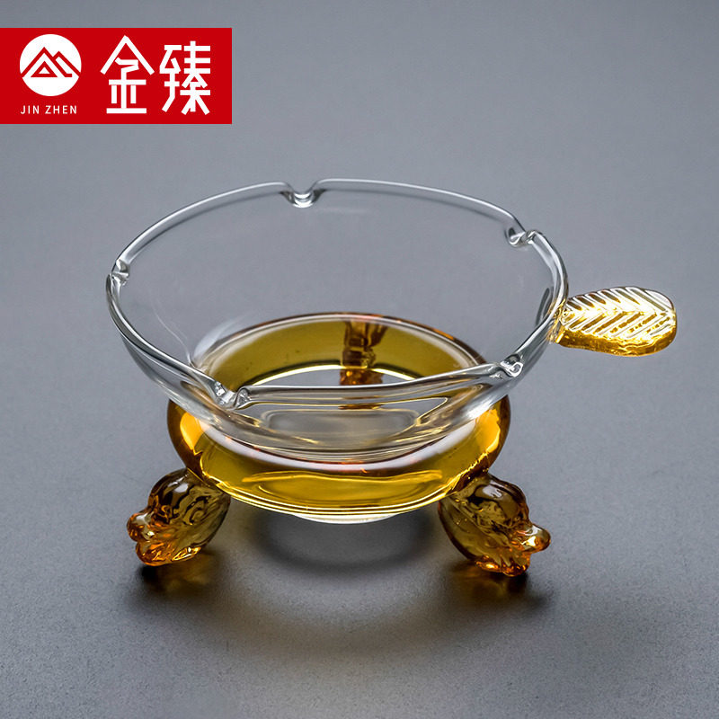 Tea leak net glass transparent filter Tea septer tea Tea leaking rack filter Tea machine Gongfu tea with tea filter