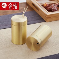 Toothpick tube Toothpick box Household high-end hotel small toothpick can Portable portable toothpick barrel High-end restaurant toothpick tube