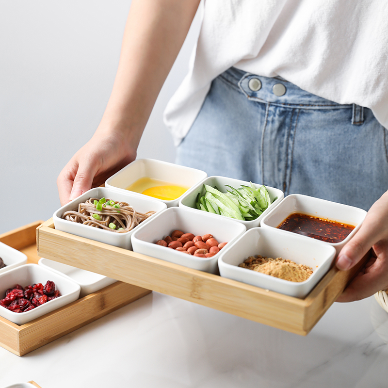 Boss on bamboo snack tray was Japanese household afternoon tea in the living room ceramic the nut candie's dim sum dishes