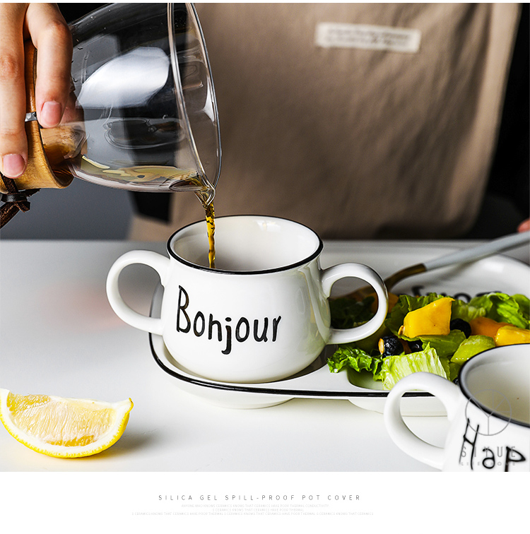 Boss in the morning star children tableware frame plate Nordic ceramic creative plate package dumplings breakfast dish