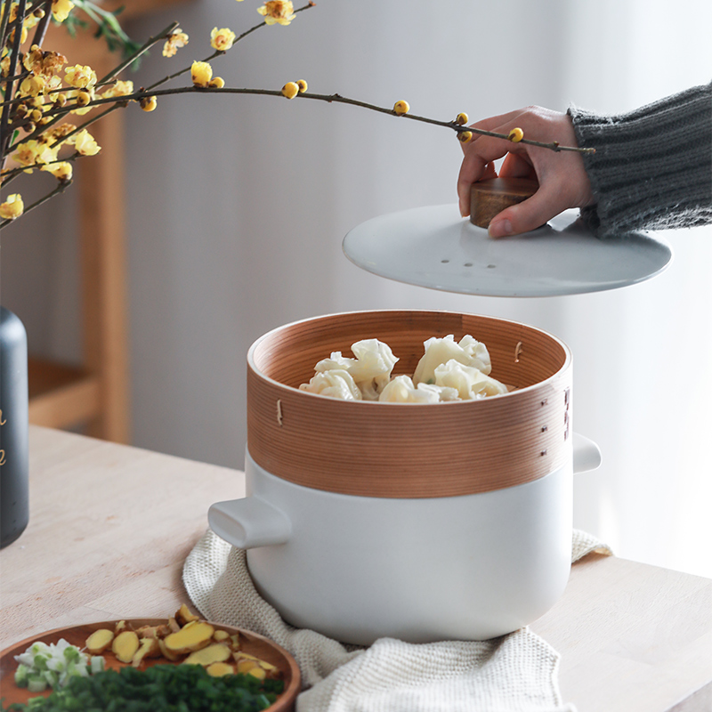 Boss on cascading Japanese ceramic casserole creative household double belt steamer flame to hold to high temperature simmering stew