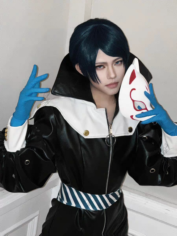 Persona 5 Kido Kyouji Cosplay Costume Pu Leather Tight-Fitting Jumpsuit Game Anime Costume