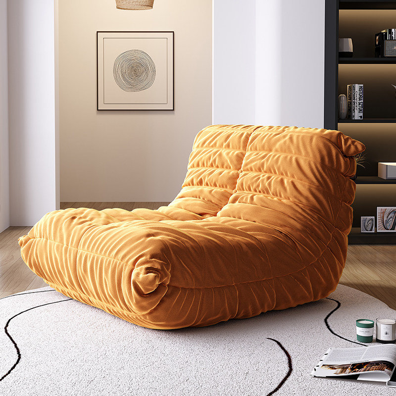 Caterpillar lazy sofa balcony leisure chair Nordic small apartment single lounge chair living room net red tatami sofa