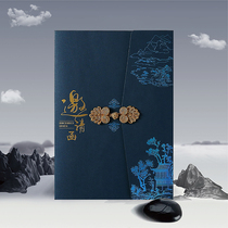 Chinese antique style business customized invitation large version niche large invitation national trend thank you card light luxury high-end greeting card