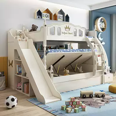Children's bunk bed bunk bed bunk bed two shang xia pu chuang children multifunctional bed