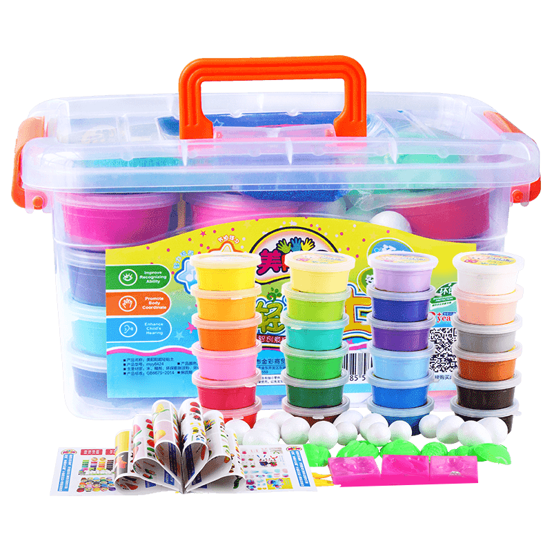 Plasticine ultra-light soil strong children's diy girl clay set toy crystal color mud handmade soft clay