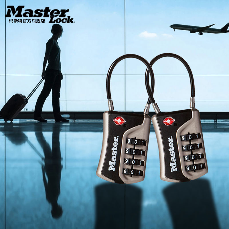 Maester Customs Lock Abroad Travel Pull-Lever Case Lock Suitcase Padlock Student 4 Digit TSA Coded Lock