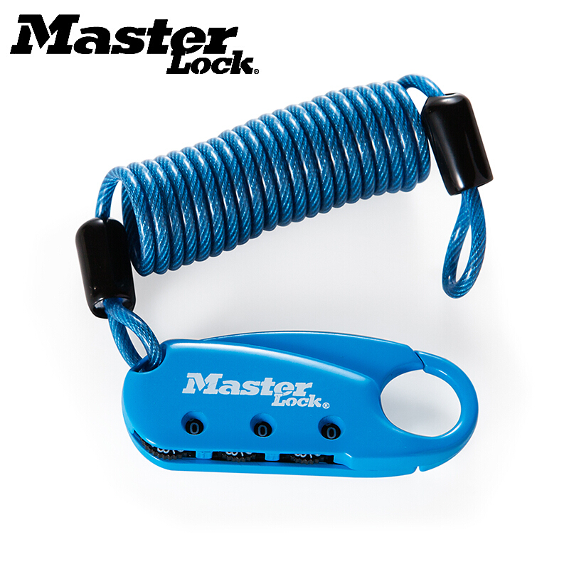 MasterLock Master Electric Car Safety Helmet Lock Bike Code Lock Flexible Steel Cable Safety Helmet Lock Padlock