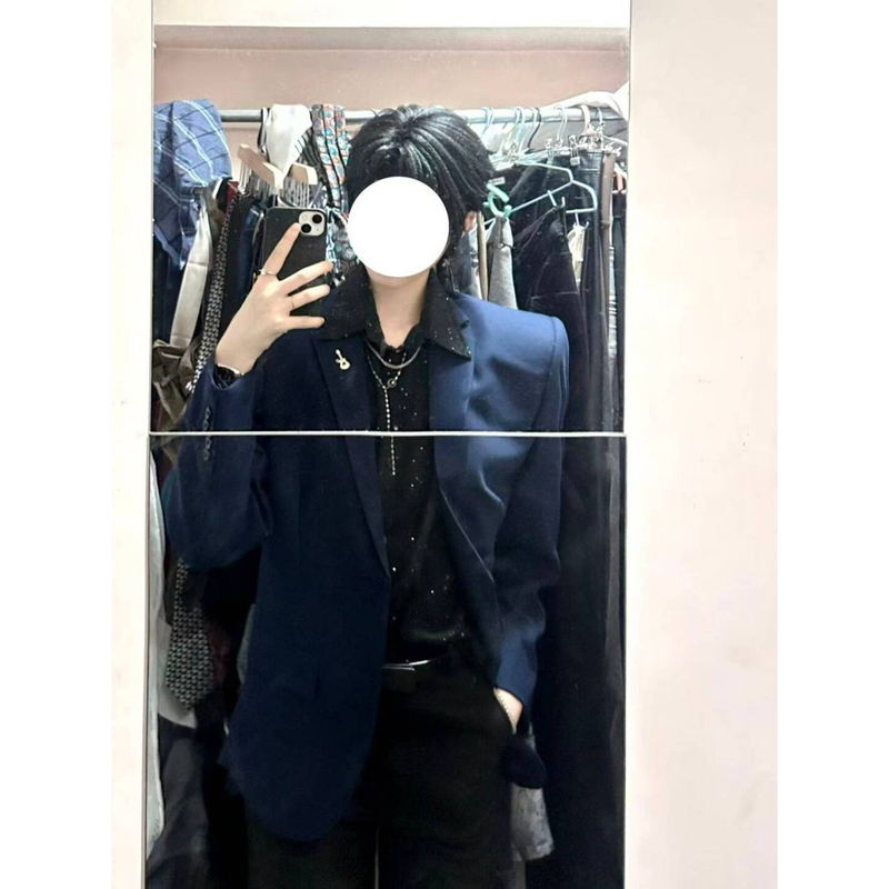 Cosplay Adult Men's Suit and Trousers Navy Blue Conan | Ryuta Katsuno | Xiao Yi Suit