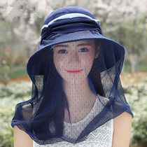 Summer sunscreen hat Women sunscreen sun hat Face cover Sun hat Big edge cycling foldable mesh hat