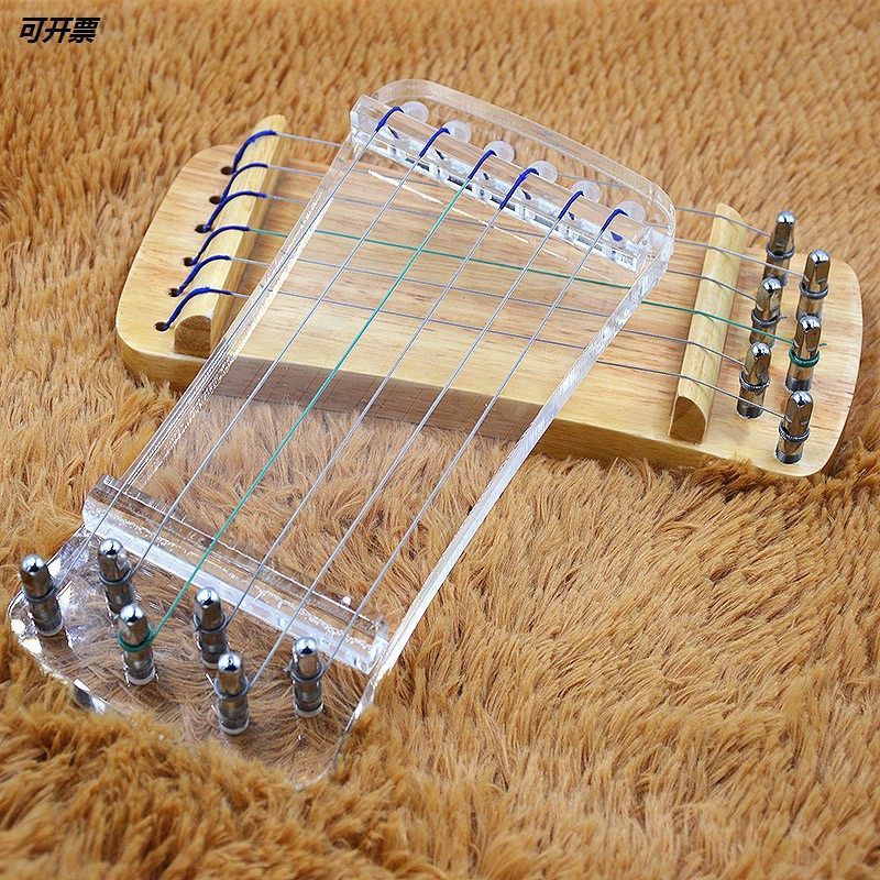 Flagship Store Guzheng Practice Finger Practice Finger Practice Portable Log Transparent Color Crystal Small Guzheng Finger Force