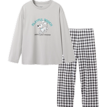 (Same style in the mall) Balabala baby pajamas for boys and girls home clothes set printed soft for children and big children
