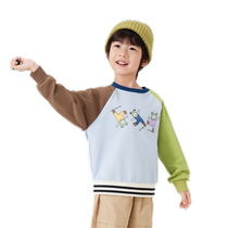 Balabala Childrens Clothing Boys Sweaters Girls Spring and Autumn Clothes 2024 New Baby Round Neck Tops Comfortable Casual and Trendy