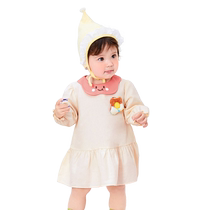 Balabala childrens baby girl baby long-sleeved dress little girl fashionable princess autumn skirt pure cotton